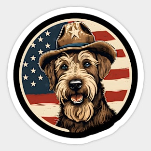 Soft-coated Wheaten Terrier 4th of July Sticker